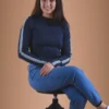 Navy Blue Long-Sleeve Top Organic Cotton - Humanity