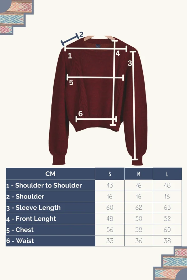 Burgundy Red Sweater Baby Alpaca Wool