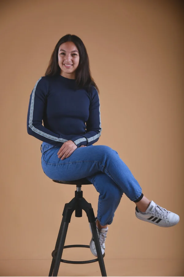 Navy Blue Long-Sleeve Top Organic Cotton - Humanity