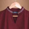 Burgundy Red Blouse Organic Cotton - Nusta