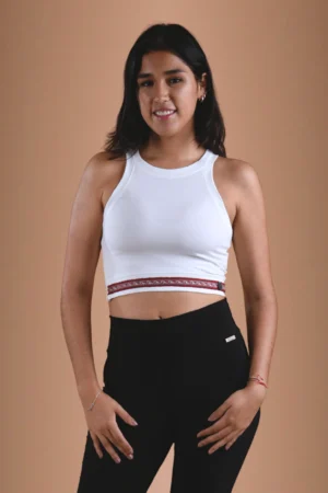 White Crop Top Organic Cotton - Puka