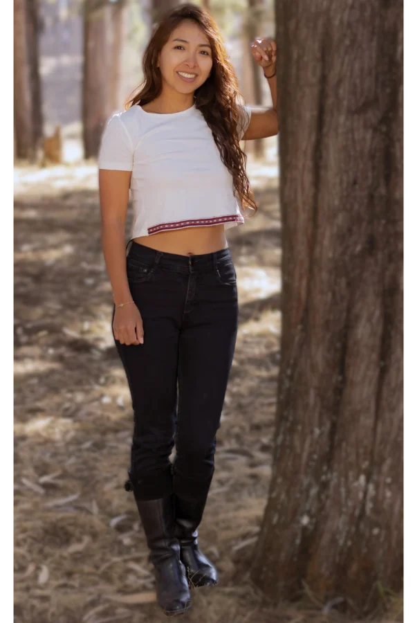 White Crop Top Organic Cotton - Raymi