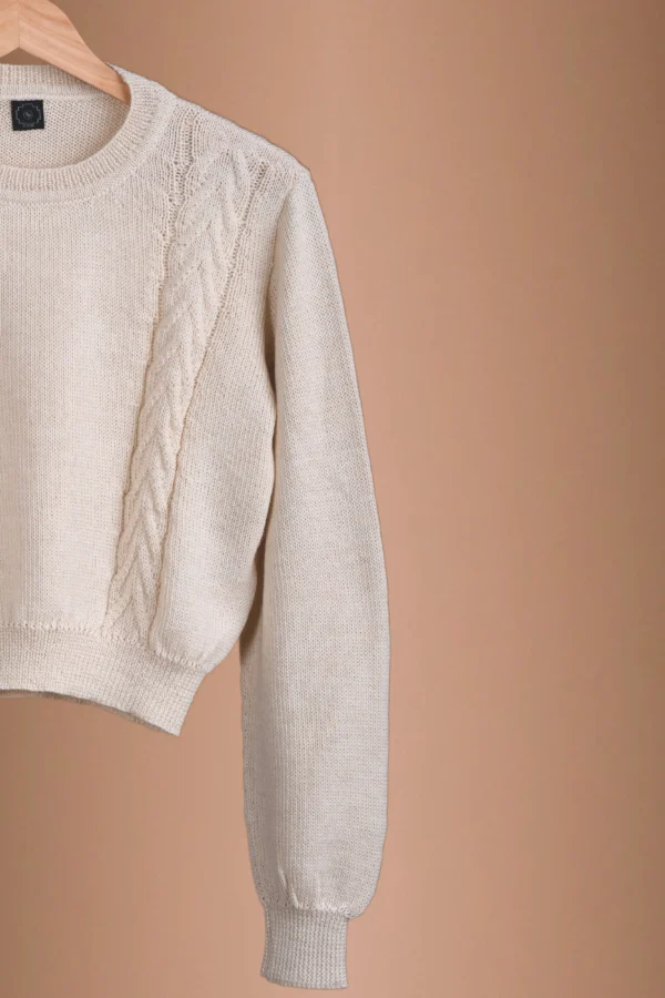 Beige Sweater Baby Alpaca Wool