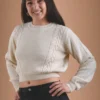 Beige Sweater Baby Alpaca Wool
