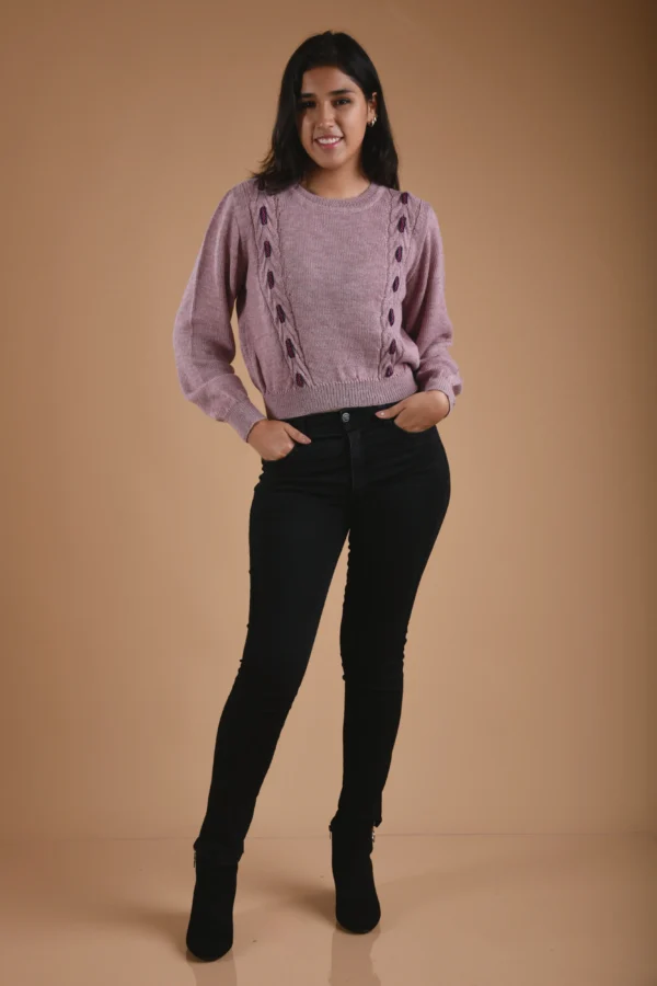 Rose Gold Pink Sweater Baby Alpaca Wool