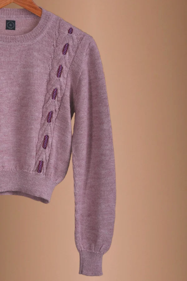 Rose Gold Pink Sweater Baby Alpaca Wool