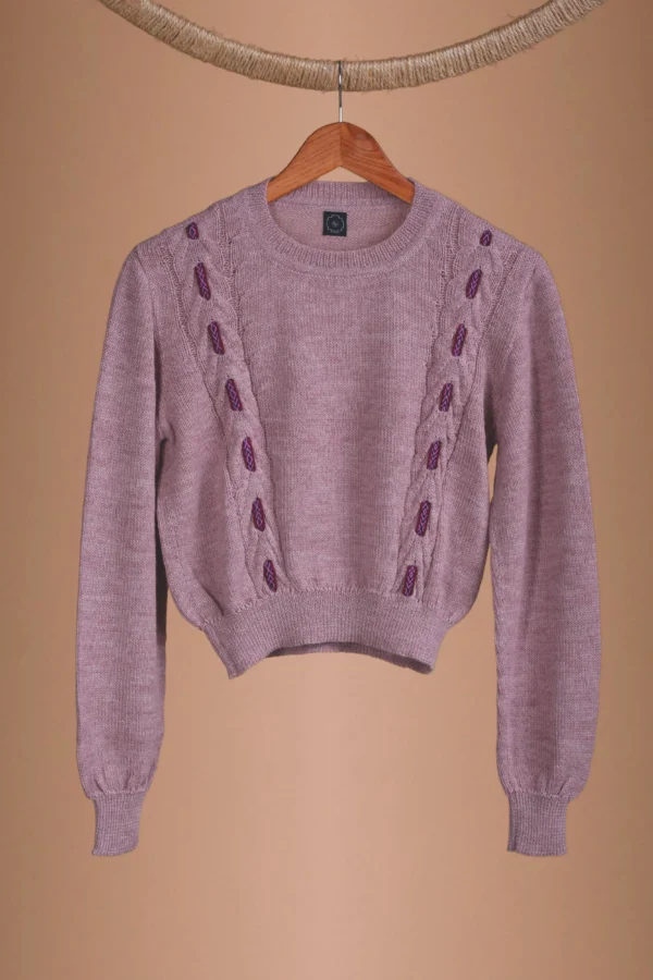 Rose Gold Pink Sweater Baby Alpaca Wool