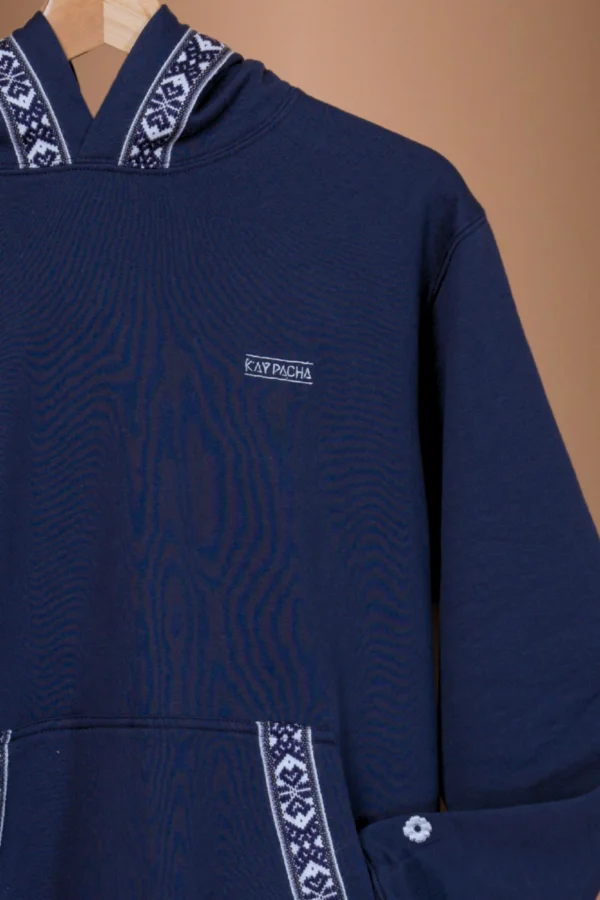 Navy Blue Hoodie Organic Cotton - Yaku