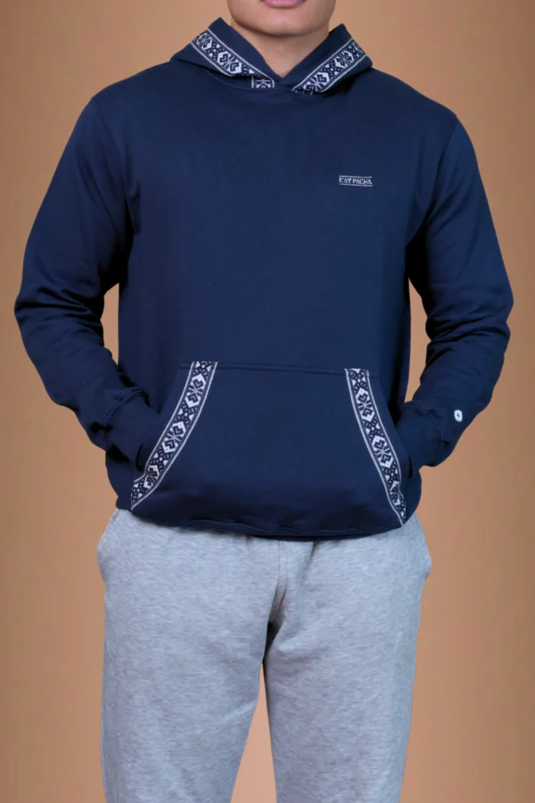 Navy Blue Hoodie Organic Cotton - Yaku