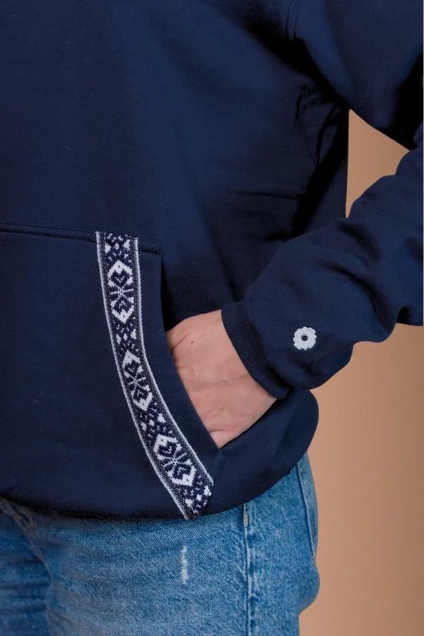 Navy Blue Hoodie Organic Cotton - Yaku