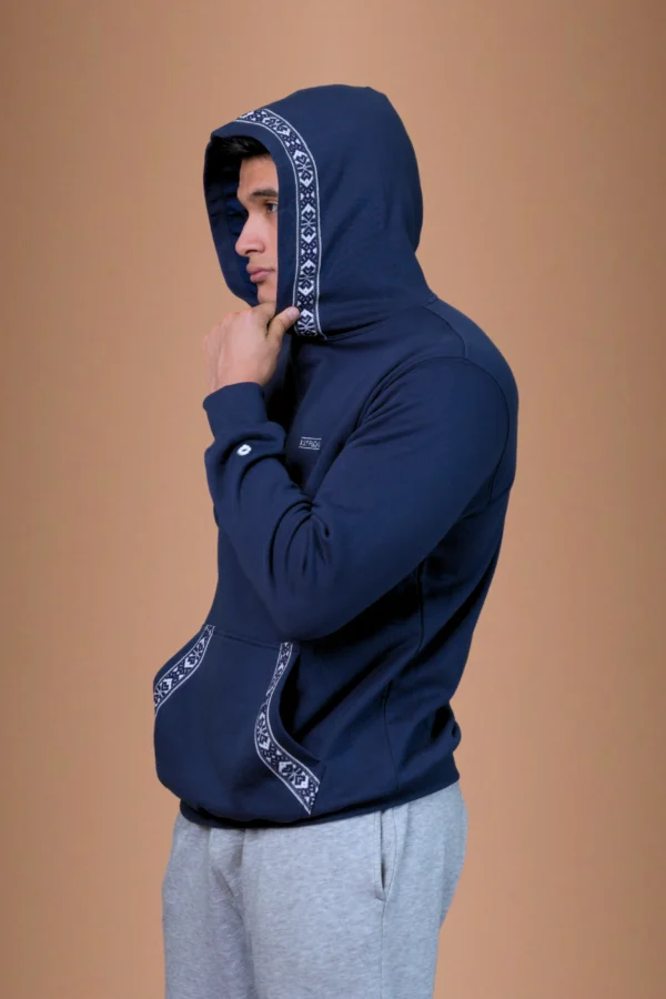Navy Blue Hoodie Organic Cotton - Yaku