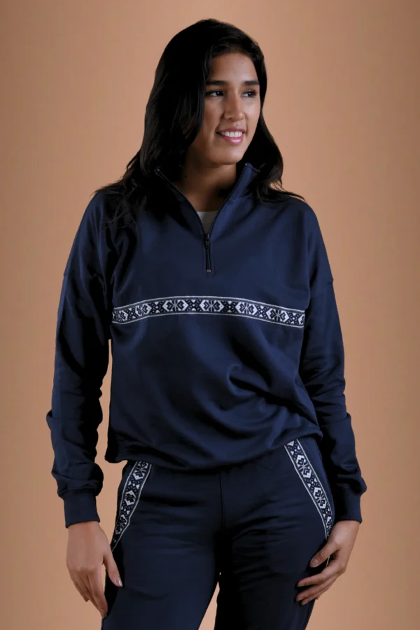 Navy Blue Pullover Organic Cotton - Yaku
