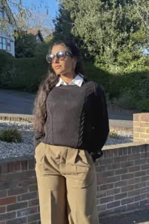 Black Sweater Baby Alpaca Wool