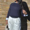 Navy Blue Sweater Baby Alpaca Wool