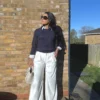 Navy Blue Sweater Baby Alpaca Wool