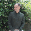 Green Men Sweater Baby Alpaca Wool