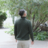 Green Men Sweater Baby Alpaca Wool