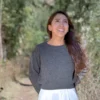 Grey Sweater Baby Alpaca Wool - Women
