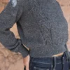 Grey Sweater Baby Alpaca Wool - Women