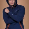Navy Blue Beige Hoodies Organic Cotton - Sukha