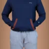 Navy Blue Beige Hoodies Organic Cotton - Sukha