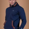 Navy Blue Beige Hoodies Organic Cotton - Sukha
