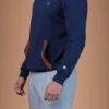 Navy Blue Beige Hoodies Organic Cotton - Sukha