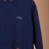 Navy Blue Beige Hoodies Organic Cotton - Sukha